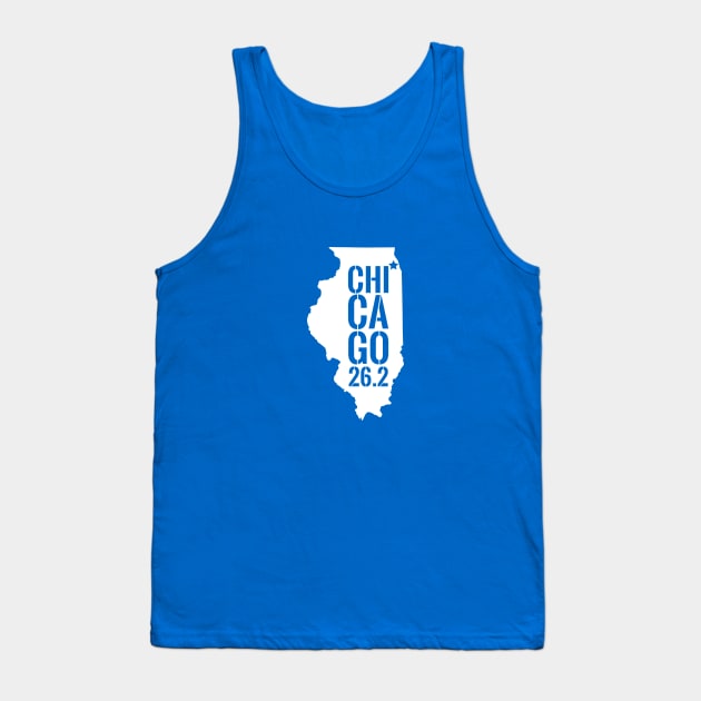 Chicago Marthon 26.2 Mile Race for Runners Tank Top by HungryDinoDesign